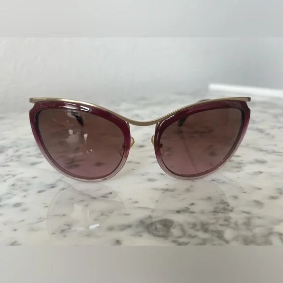 Miu Miu SMU51P Gold & Purple Gradient Cat Eye Sunglasses